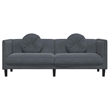 Vidaxl Sofa in Dark Grey Polyester Velvet