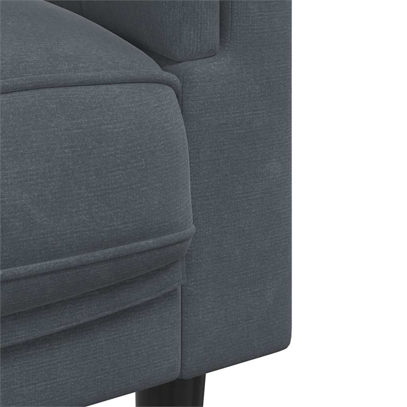 Vidaxl Sofa in Dark Grey Polyester Velvet
