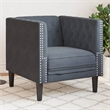 Vidaxl Chesterfield Single Sofa Chair in Dark Grey