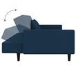 Vidaxl Sofa Bed in Blue Velvet
