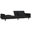 Vidaxl 2-Seater Sofa Bed in Black Velvet