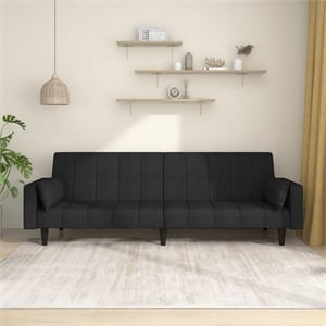Vidaxl Sofa Bed in Black Fabric