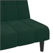 Vidaxl Sofa Bed in Dark Green Polyester Velvet
