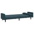 Vidaxl 2-Seater Sofa Bed in Blue Polyester Velvet