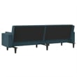 Vidaxl 2-Seater Sofa Bed in Blue Polyester Velvet