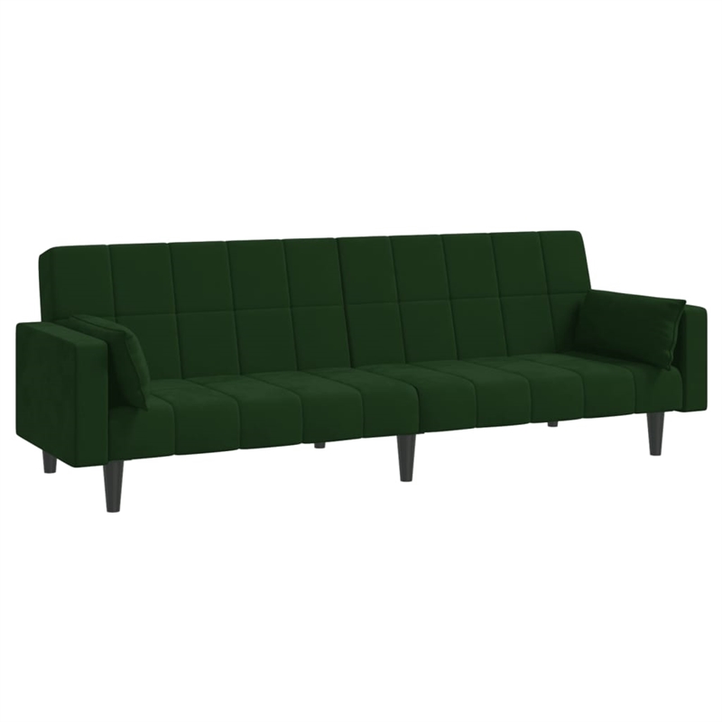 Vidaxl 2-Seater Sofa Bed in Dark Green Velvet