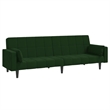Vidaxl 2-Seater Sofa Bed in Dark Green Velvet