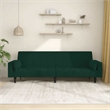 Vidaxl 2-Seater Sofa Bed in Dark Green Velvet
