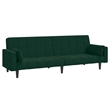Vidaxl 2-Seater Sofa Bed in Dark Green Velvet