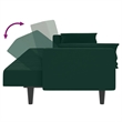 Vidaxl 2-Seater Sofa Bed in Dark Green Velvet