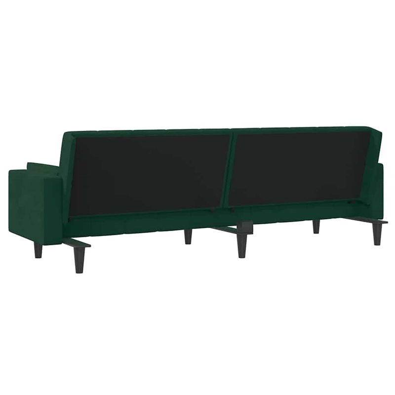 Vidaxl 2-Seater Sofa Bed in Dark Green Velvet