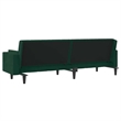 Vidaxl 2-Seater Sofa Bed in Dark Green Velvet
