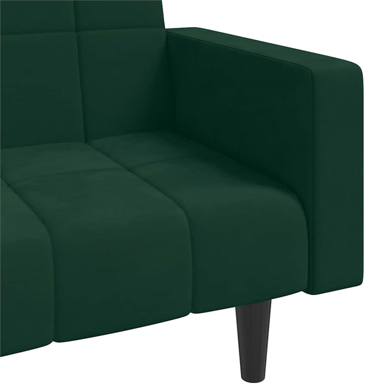 Vidaxl 2-Seater Sofa Bed in Dark Green Velvet