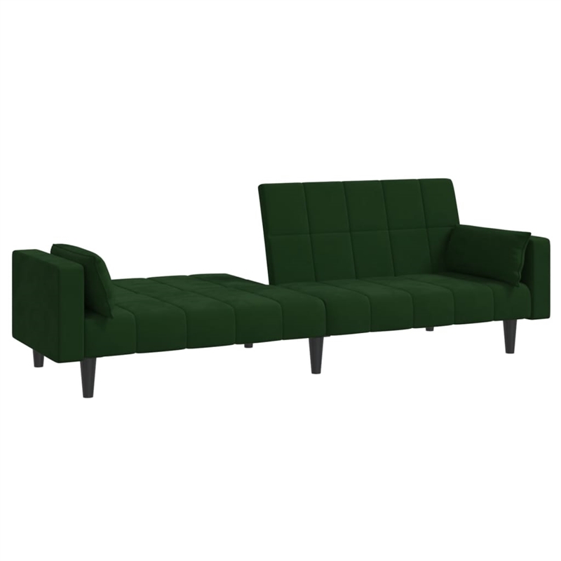 Vidaxl 2-Seater Sofa Bed in Dark Green Velvet