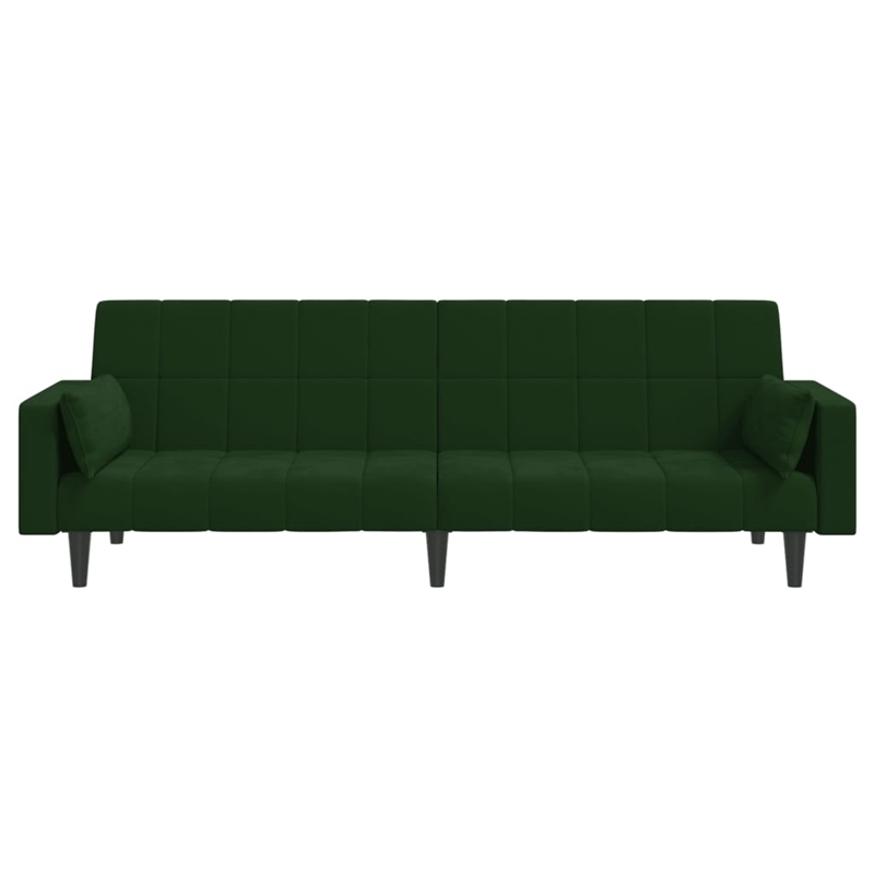 Vidaxl 2-Seater Sofa Bed in Dark Green Velvet