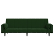 Vidaxl 2-Seater Sofa Bed in Dark Green Velvet