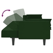 Vidaxl 2-Seater Sofa Bed in Dark Green Velvet
