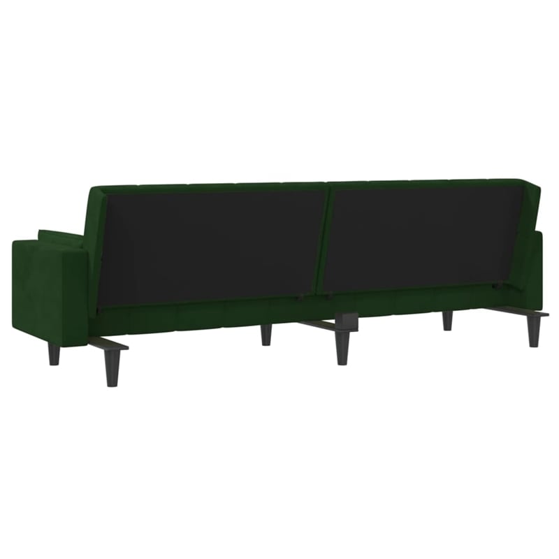 Vidaxl 2-Seater Sofa Bed in Dark Green Velvet