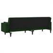 Vidaxl 2-Seater Sofa Bed in Dark Green Velvet