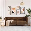 Vidaxl Chesterfield Sofa in Brown Fabric