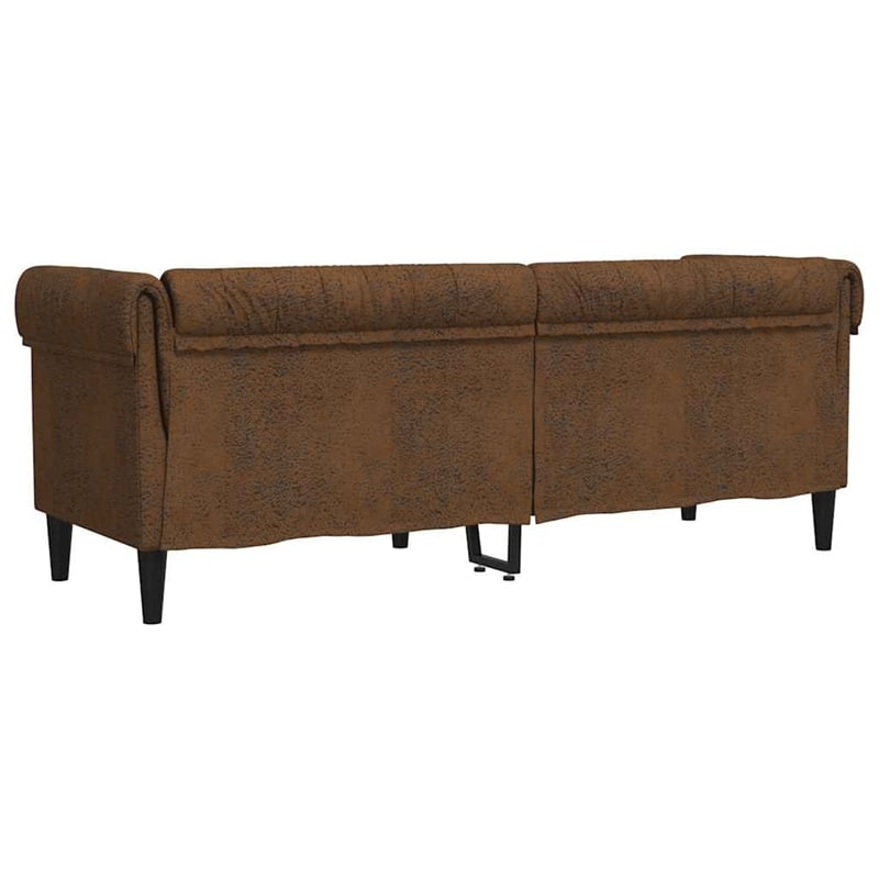 Vidaxl Chesterfield Sofa in Brown Fabric
