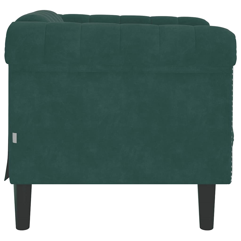 Vidaxl Single Sofa Chair in Dark Green Polyester