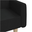 Vidaxl Sofa Bed in Black Polyester
