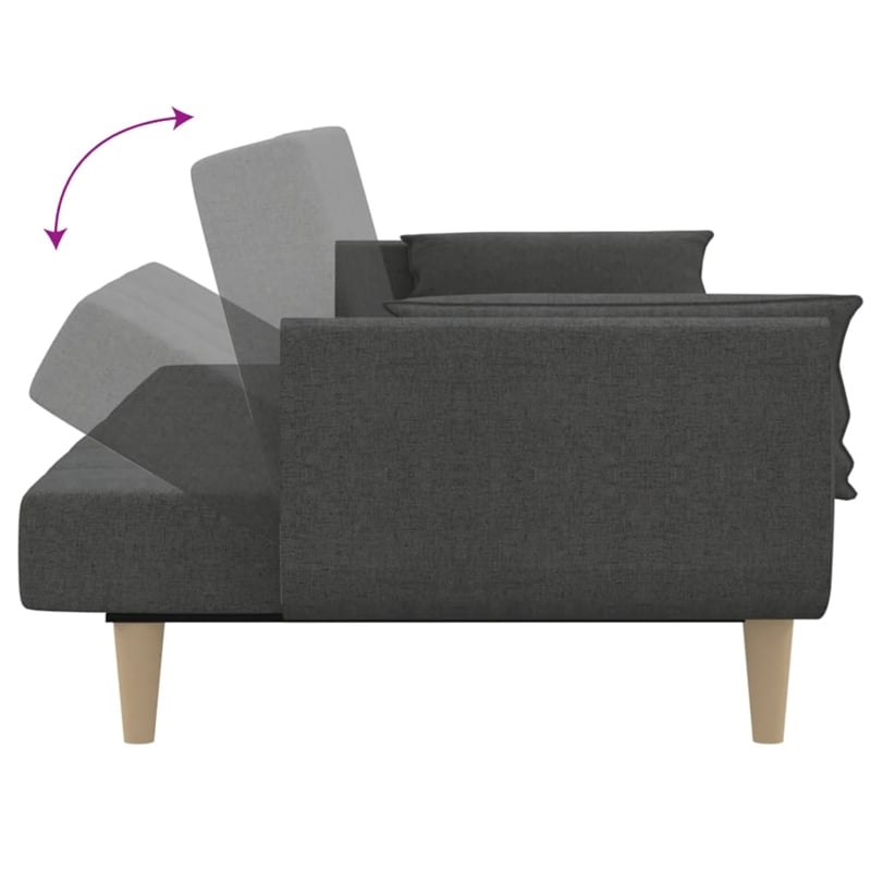 Vidaxl Sofa Bed in Dark Grey Fabric