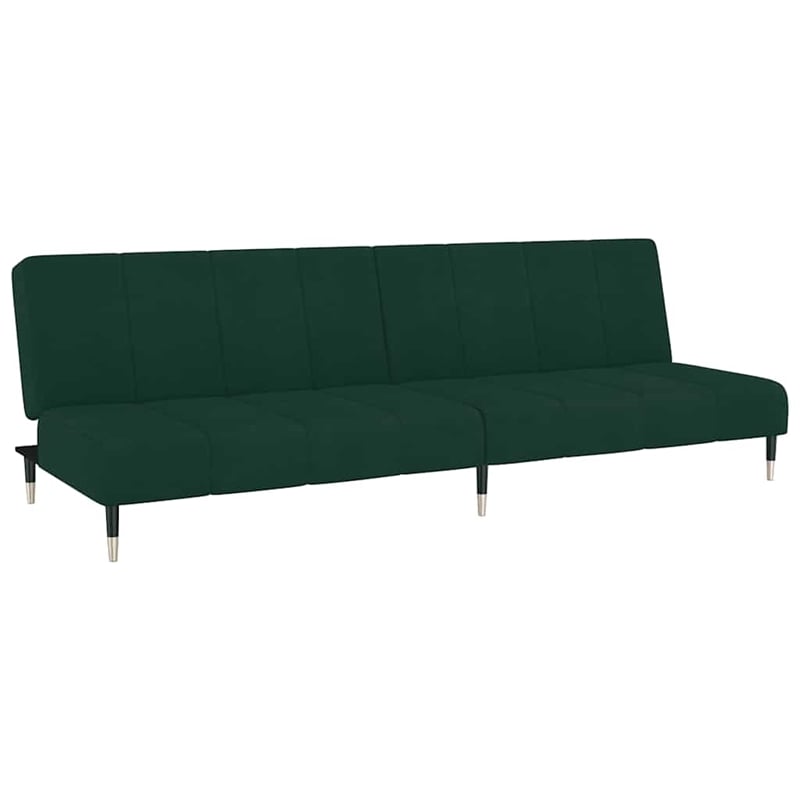 Vidaxl Metal Sofa Bed in Dark Green Velvet