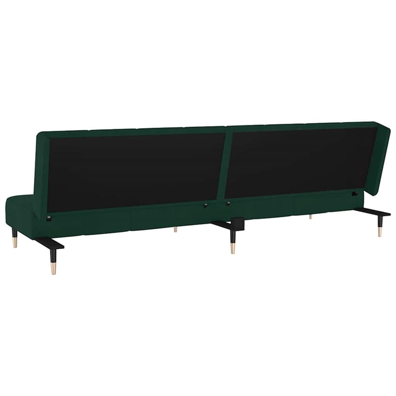Vidaxl Metal Sofa Bed in Dark Green Velvet