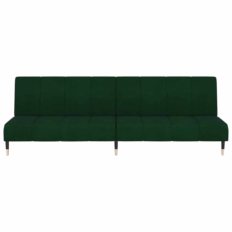 Vidaxl Metal Sofa Bed in Dark Green Velvet