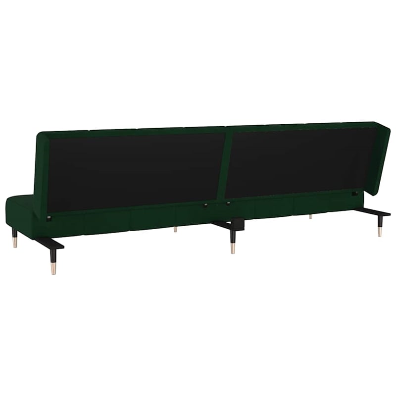 Vidaxl Metal Sofa Bed in Dark Green Velvet