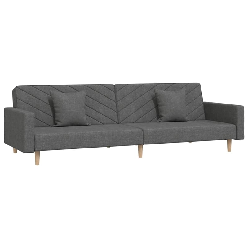 Vidaxl Metal Sofa Bed in Dark Gray Fabric
