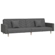 Vidaxl Metal Sofa Bed in Dark Gray Fabric