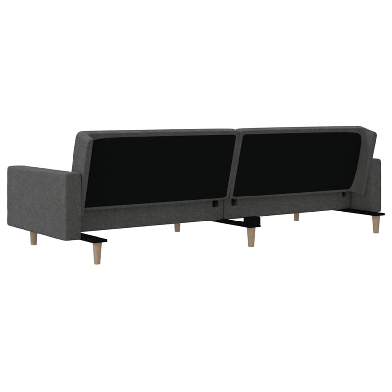 Vidaxl Metal Sofa Bed in Dark Gray Fabric