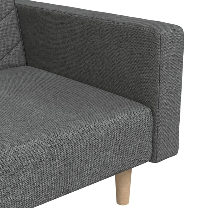 Vidaxl Metal Sofa Bed in Dark Gray Fabric