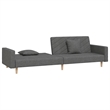 Vidaxl Metal Sofa Bed in Dark Gray Fabric