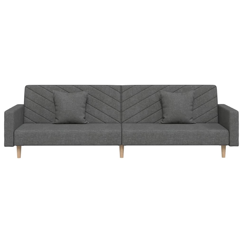 Vidaxl Metal Sofa Bed in Dark Gray Fabric