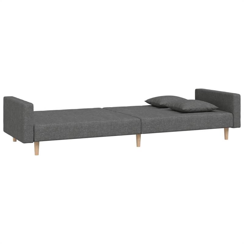 Vidaxl Metal Sofa Bed in Dark Gray Fabric