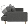 Vidaxl Metal Sofa Bed in Dark Gray Fabric