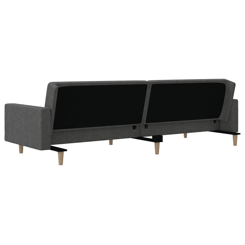 Vidaxl Metal Sofa Bed in Dark Gray Fabric