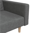Vidaxl Metal Sofa Bed in Dark Gray Fabric