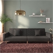 Vidaxl Metal 2-Seater Sofa Bed in Black Fabric