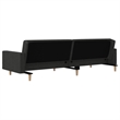 Vidaxl Metal 2-Seater Sofa Bed in Black Fabric