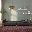 Vidaxl Metal 2-Seater Sofa Bed in Black Fabric