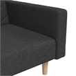 Vidaxl Metal 2-Seater Sofa Bed in Black Fabric