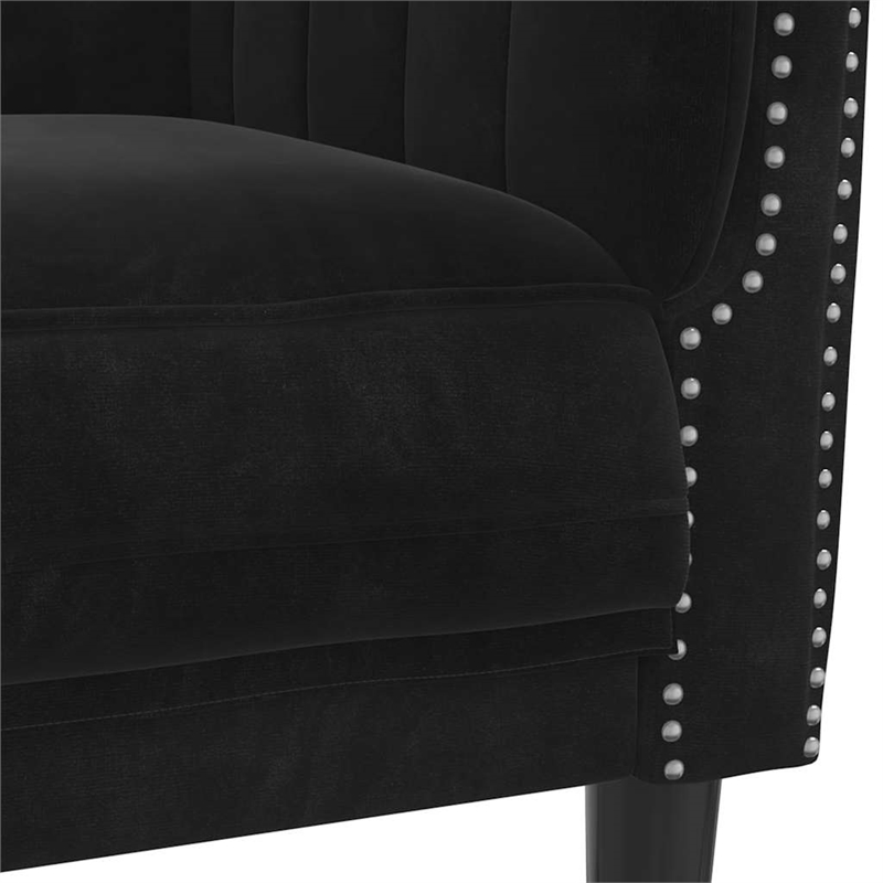 Vidaxl Rectangular 3-Seater Stylish Sofa in Black Velvet