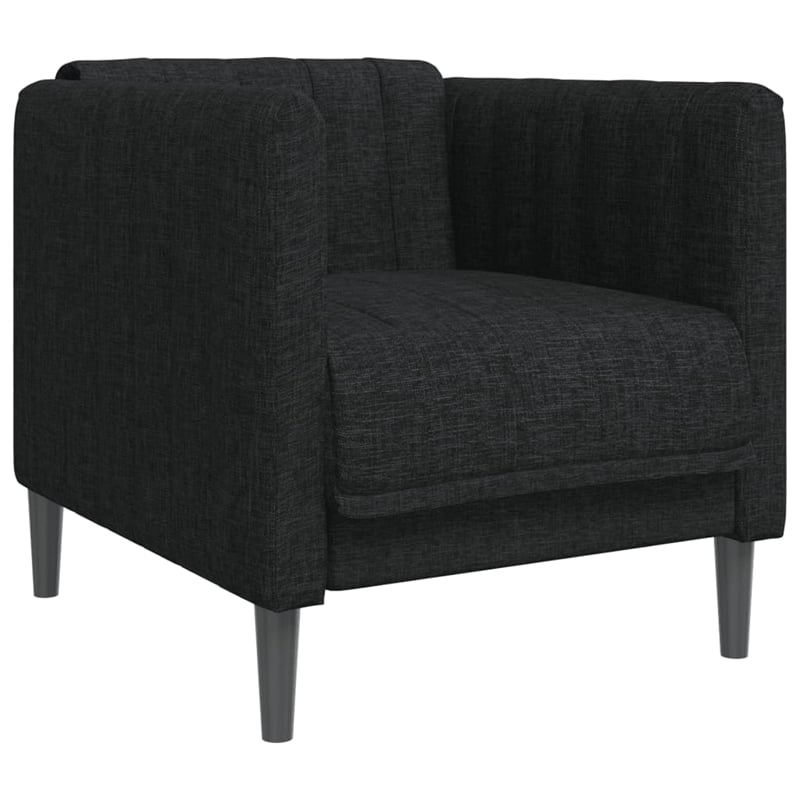 Vidaxl Single Sofa Chair in Black Polyester