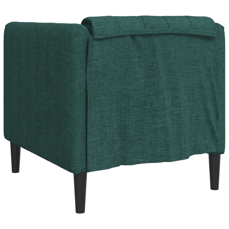 Vidaxl Single Sofa Chair in Dark Green Polyester