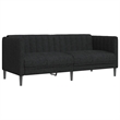Vidaxl 2-Seater Sofa in Black Polyester